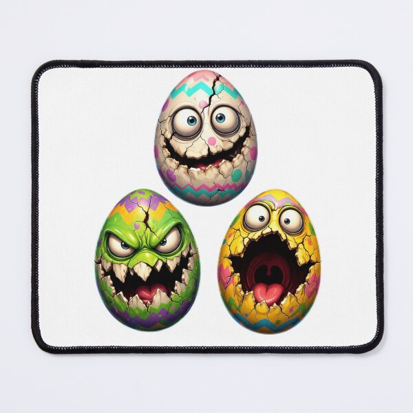 Item preview, Creepy Funny Easter Eggs Trio Faces designed and sold by WhyNotZuK.
