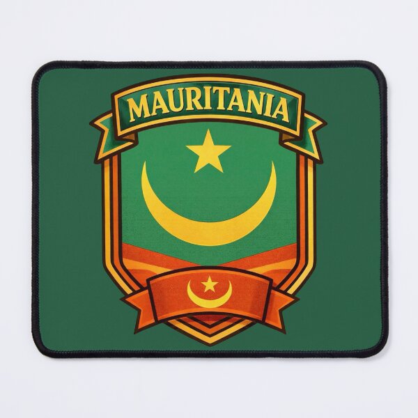 Item preview, Mauritania Flag - Crescent Star Vintage Design designed and sold by Myra365Art.
