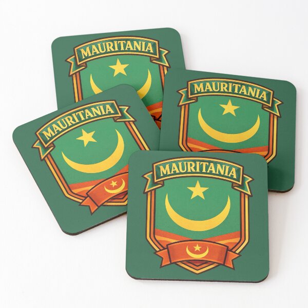 Item preview, Mauritania Flag - Crescent Star Vintage Design designed and sold by Myra365Art.