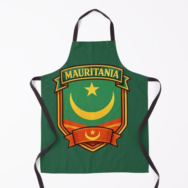 Item preview, Mauritania Flag - Crescent Star Vintage Design designed and sold by Myra365Art.