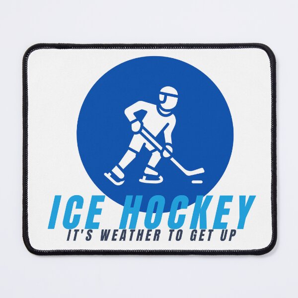 Item preview, Ice Hockey Player Blue Circle Badge Sport Design designed and sold by LoudVictory.