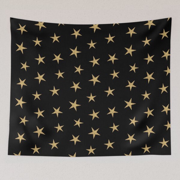 Item preview, Golden stars on black background designed and sold by AnnaHolyph.