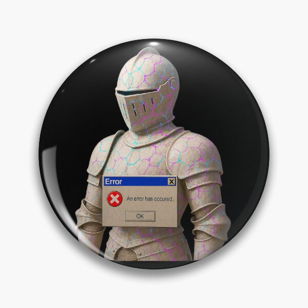 Item preview, Fatal Error Knight: Retro Windows Pop-Up Glitchcore Armor designed and sold by A E S T H E T A T A G.