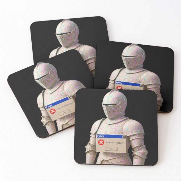 Item preview, Fatal Error Knight: Retro Windows Pop-Up Glitchcore Armor designed and sold by A E S T H E T A T A G.