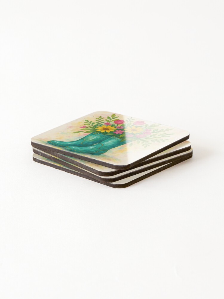 Thumbnail 4 of 5, Coasters (Set of 4), Spring Boot designed and sold by GraphicsClub.