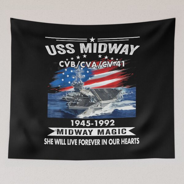 Item preview, USS Midway 1945–1992 Memorial Shirt designed and sold by Emberglowo.