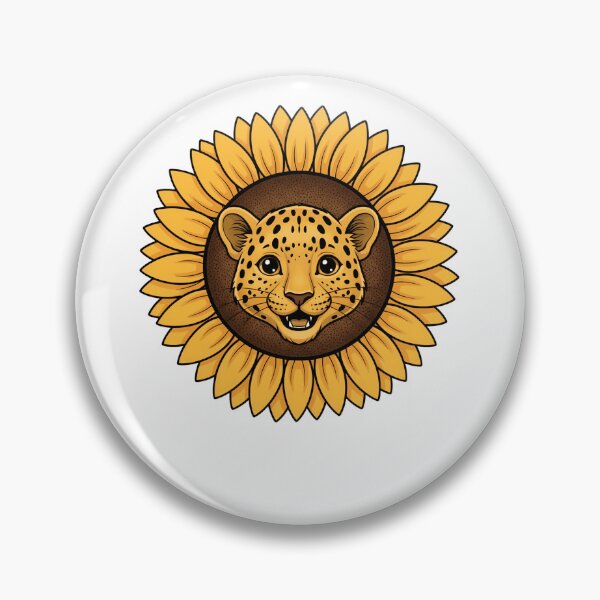 Item preview, Cute Leopard Cub Sunflower Safari Floral Animal designed and sold by k3rstman1.