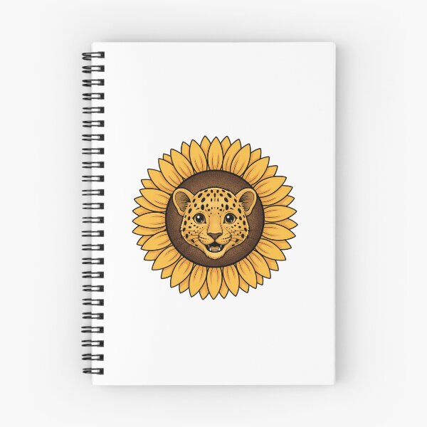 Item preview, Cute Leopard Cub Sunflower Safari Floral Animal designed and sold by k3rstman1.
