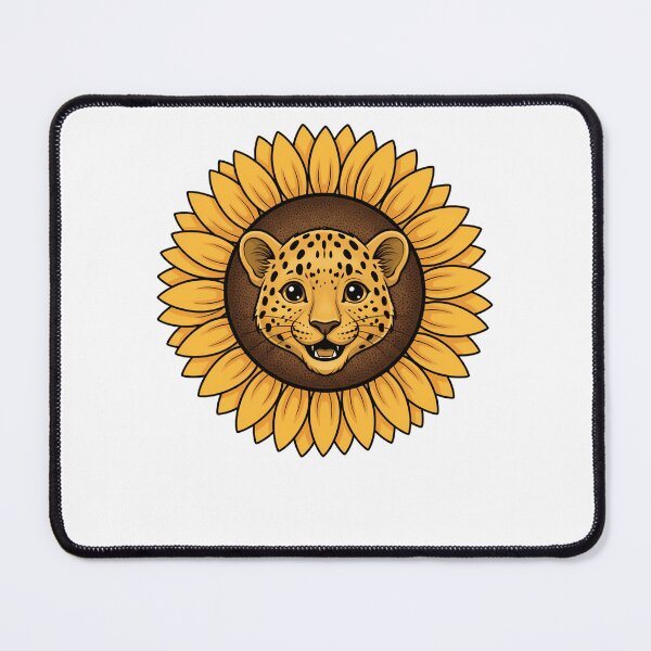Item preview, Cute Leopard Cub Sunflower Safari Floral Animal designed and sold by k3rstman1.