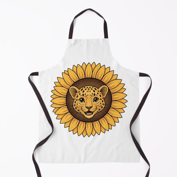 Item preview, Cute Leopard Cub Sunflower Safari Floral Animal designed and sold by k3rstman1.