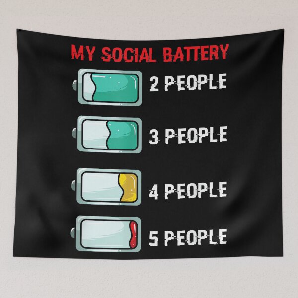 Item preview, My Social Battery - Antisocial designed and sold by JohnVBurks.