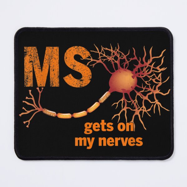 Item preview, MS Gets On My Nerves Multiple Sclerosis Awareness Nerve Cell Anatomy Art designed and sold by FloroFablem.