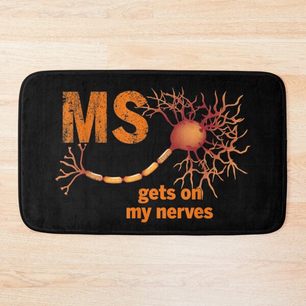 Item preview, MS Gets On My Nerves Multiple Sclerosis Awareness Nerve Cell Anatomy Art designed and sold by FloroFablem.