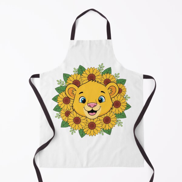 Item preview, Cute Lion Cub Sunflower Floral Wreath designed and sold by k3rstman1.