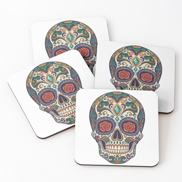 Item preview, Holy Death Sugar Skull – Mexican Día de los Muertos Art designed and sold by Cauldron Crafts.