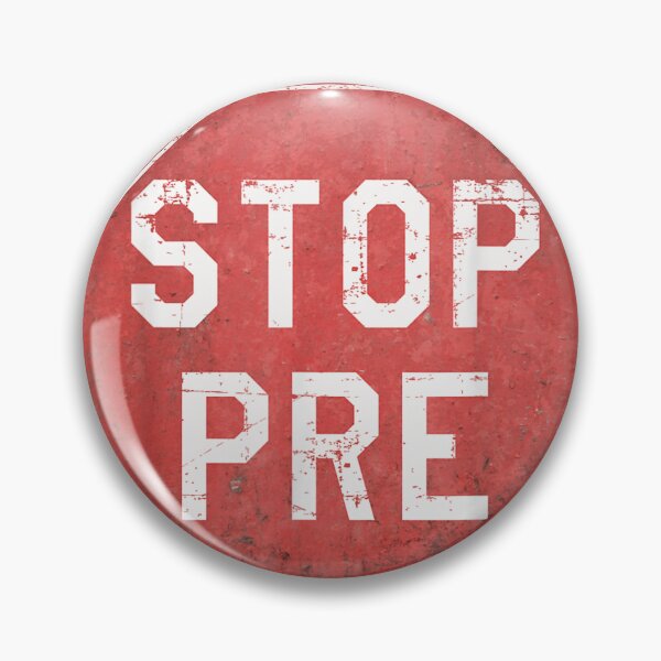 Item preview, Stop Pre Distressed Red Octagon Warning Sign Street Art Style Design designed and sold by FloroFablem.