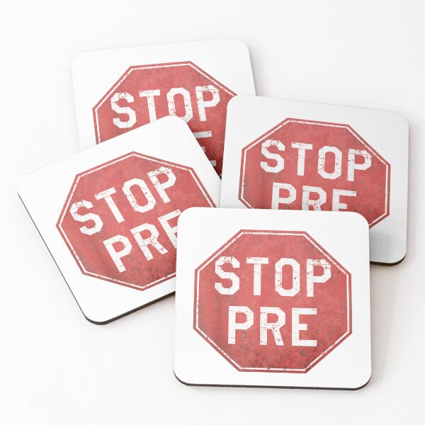 Item preview, Stop Pre Distressed Red Octagon Warning Sign Street Art Style Design designed and sold by FloroFablem.