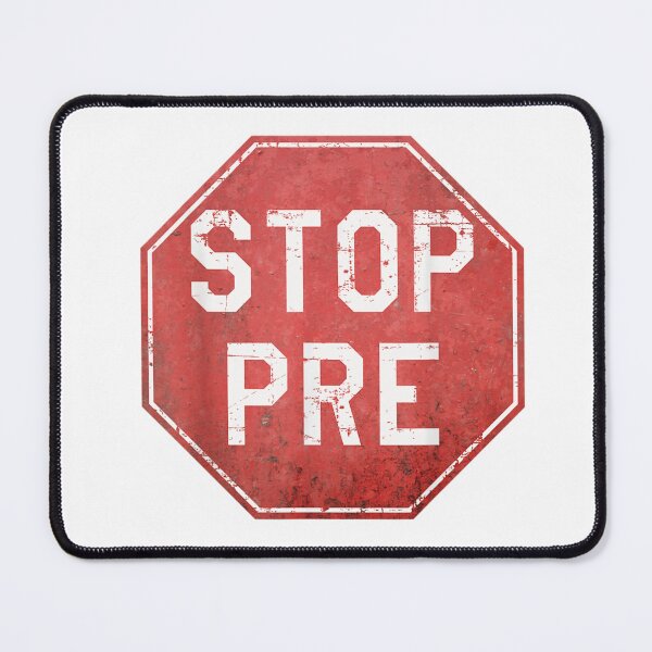 Item preview, Stop Pre Distressed Red Octagon Warning Sign Street Art Style Design designed and sold by FloroFablem.