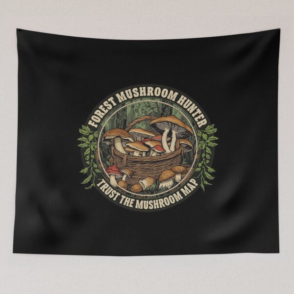 Item preview, Forest Mushroom Hunter – Wild Fungi Club designed and sold by KapiPrint.