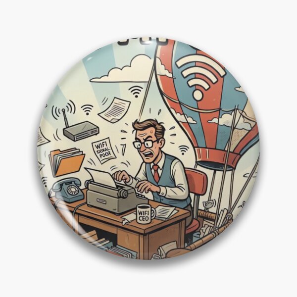 Item preview, WiFi Is My Office Funny Hot Air Balloon Remote Work Vintage Design designed and sold by urbinet.