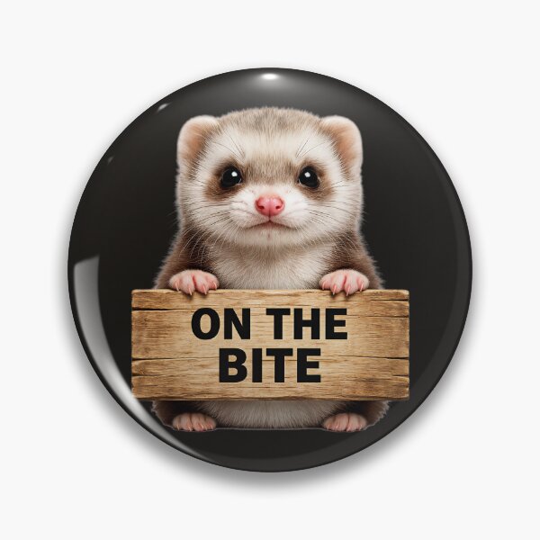 Item preview, On The Bite Cute Ferret Sticker designed and sold by EimSol.