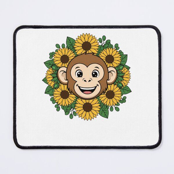 Item preview, Cute Monkey Sunflower Floral Wreath designed and sold by k3rstman1.