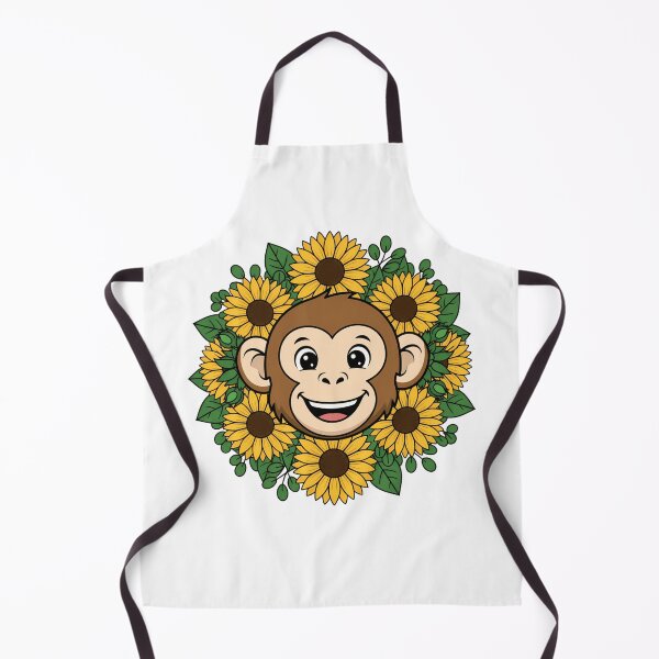 Item preview, Cute Monkey Sunflower Floral Wreath designed and sold by k3rstman1.