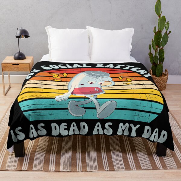 Item preview, My Social Battery is As Dead As My Dad Vintage Design designed and sold by JohnVBurks.
