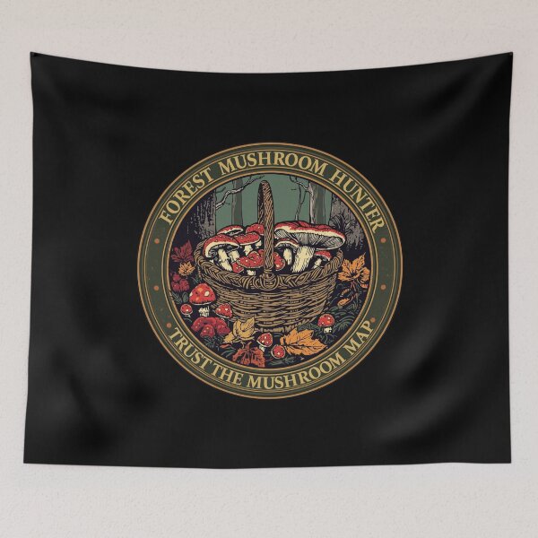 Item preview, Forest Mushroom Hunter – Wild Fungi Club designed and sold by KapiPrint.