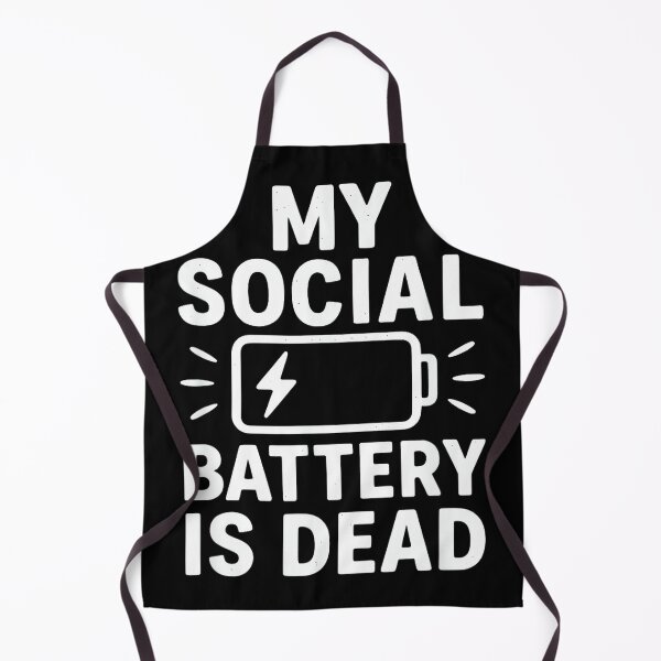 Item preview, My Social Battery Is Dead Funny Introvert Quote designed and sold by JohnVBurks.
