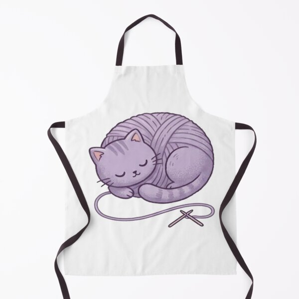 Item preview, Yarn Cat Sticker – Cute Knitting Cat Cozy Design designed and sold by Velora Design .