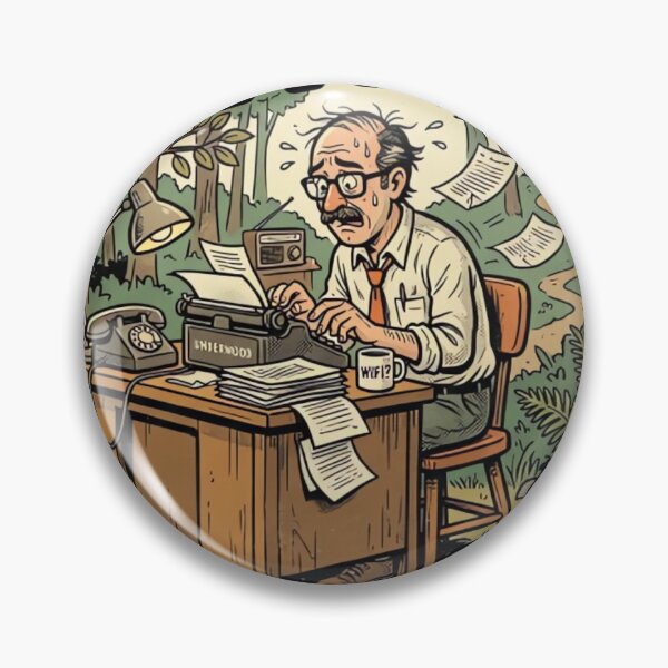 Item preview, WiFi Is My Office Forest HQ Funny Remote Work Vintage T-Shirt Design designed and sold by urbinet.