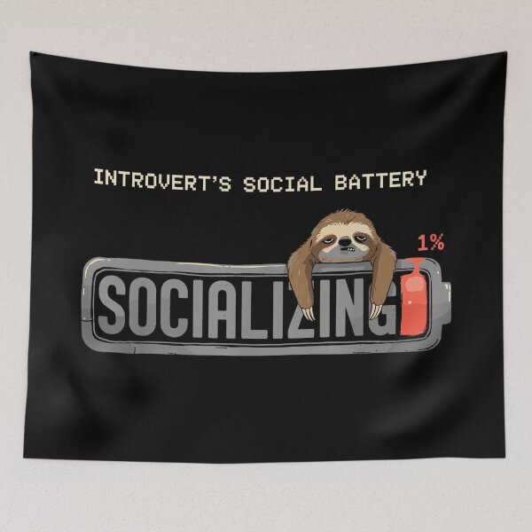 Aperçu de l'œuvre Introverti passionné par l'humour social sur Internet créée et vendue par JohnVBurks.