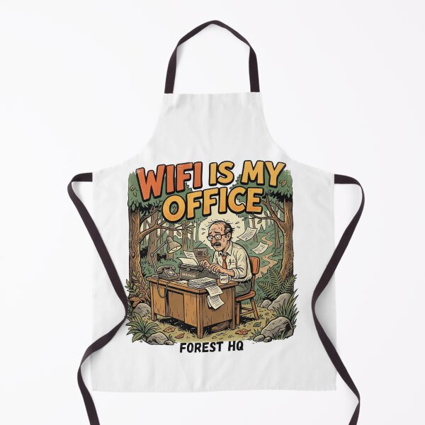 Item preview, WiFi Is My Office Forest HQ Funny Remote Work Vintage T-Shirt Design designed and sold by urbinet.