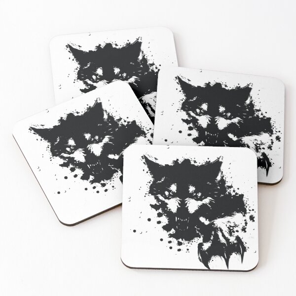 Item preview, Black and White Splatter Wolf designed and sold by Fantasy-art-z.