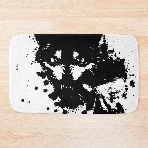 Item preview, Black and White Splatter Wolf designed and sold by Fantasy-art-z.