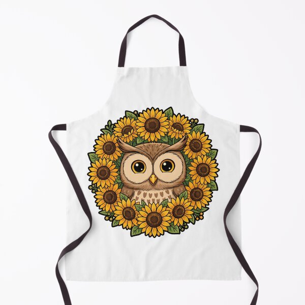 Item preview, Cute Owl Sunflower Floral Wreath Whimsical Woodland designed and sold by k3rstman1.