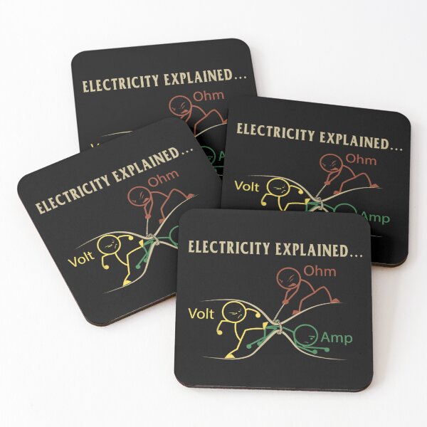 Item preview, Electricity Explained Physics Science Humor Volt Amp Ohm Electrical Engineering Art designed and sold by stellarofsea.