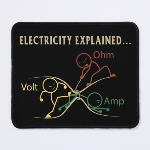 Item preview, Electricity Explained Physics Science Humor Volt Amp Ohm Electrical Engineering Art designed and sold by stellarofsea.