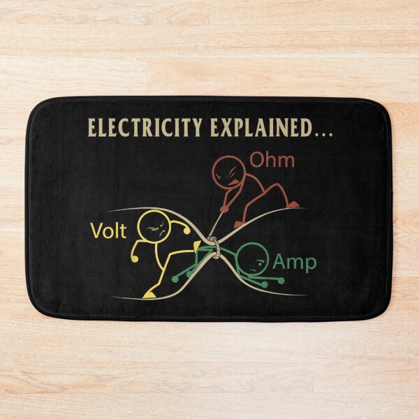 Item preview, Electricity Explained Physics Science Humor Volt Amp Ohm Electrical Engineering Art designed and sold by stellarofsea.