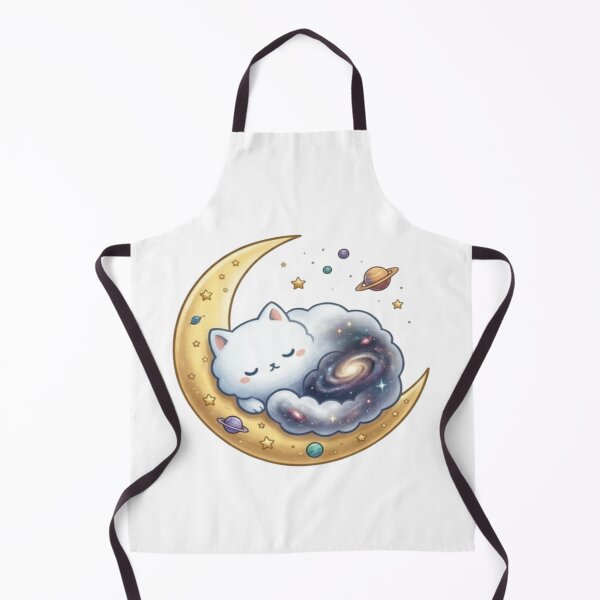 Item preview, Galaxy Cat Sticker – Sleeping Moon Cat Aesthetic Design designed and sold by Velora Design .