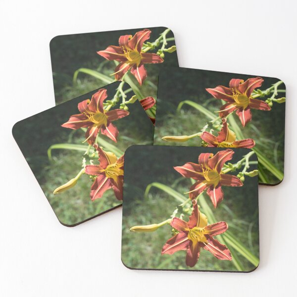 Item preview, Two Red Daylilies in Bright Sunshine designed and sold by Georgia Mizuleva.