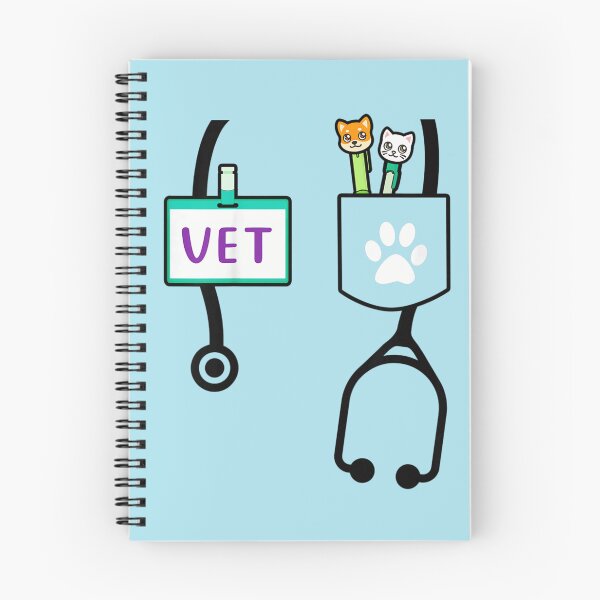 Item preview, Veterinarian Vet Tech Pocket Design With Cute Cat Dog Stethoscope Art designed and sold by stellarofsea.