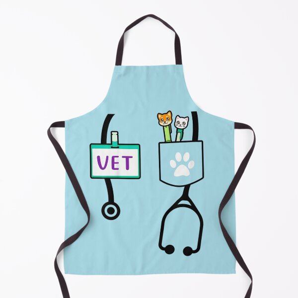 Item preview, Veterinarian Vet Tech Pocket Design With Cute Cat Dog Stethoscope Art designed and sold by stellarofsea.
