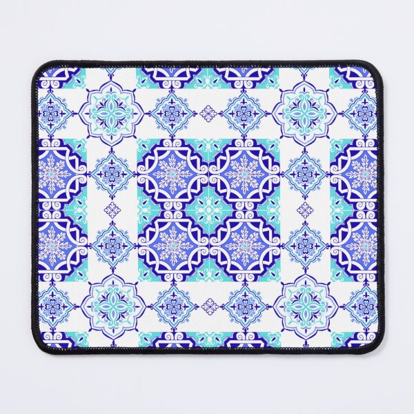 Item preview, Blue and White Persian Moroccan‑Inspired Geometric Detailed Intricate Timeless Tile Pattern designed and sold by CreativeCanvas8.