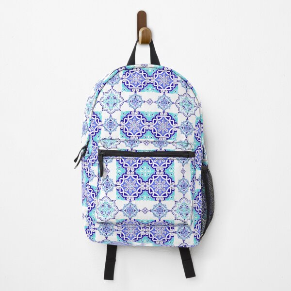 Item preview, Blue and White Persian Moroccan‑Inspired Geometric Detailed Intricate Timeless Tile Pattern designed and sold by CreativeCanvas8.