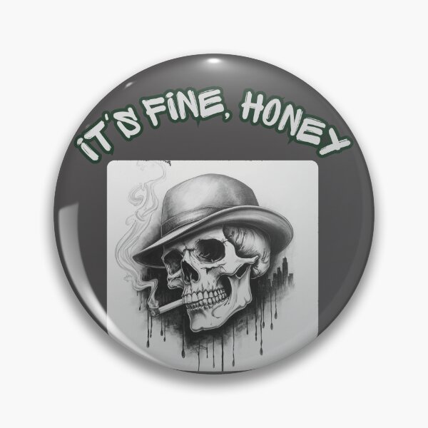 Item preview, a skull in a hat and with a cigarette designed and sold by Julitasells.