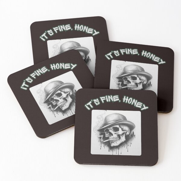 Item preview, a skull in a hat and with a cigarette designed and sold by Julitasells.