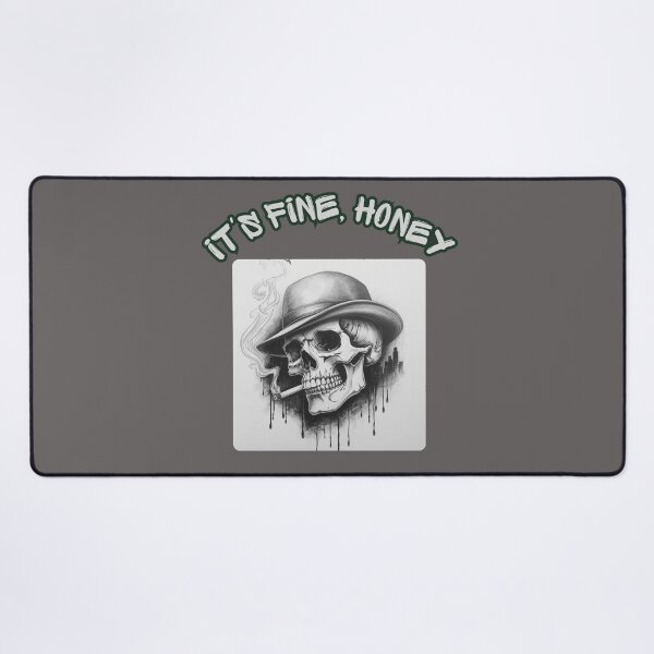 Item preview, a skull in a hat and with a cigarette designed and sold by Julitasells.