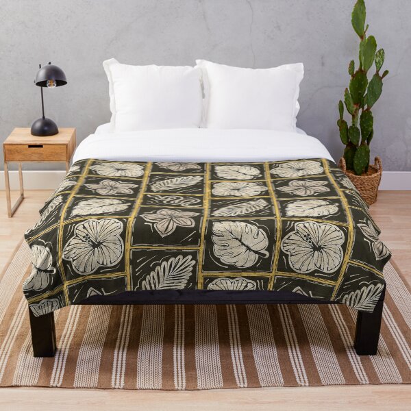 Item preview, esotic Floral block print  designed and sold by PerlaDesignArt.